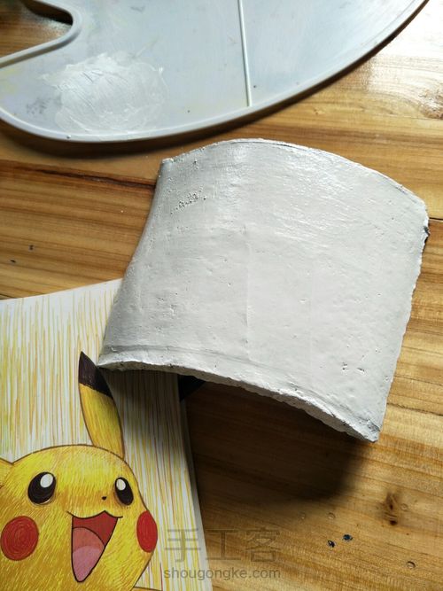 瓦片画:水墨水乡 第4步