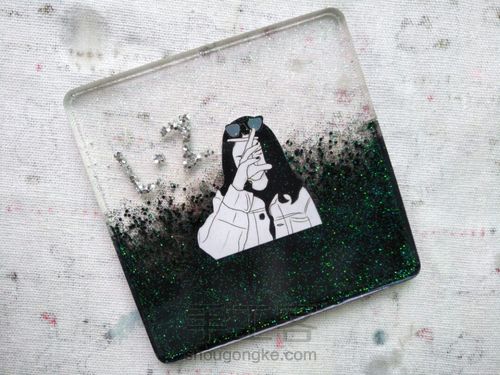 原宿风滴胶压板 第11步