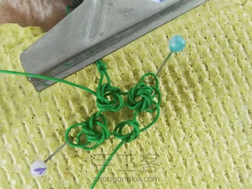 团锦冰花结教程 第15步