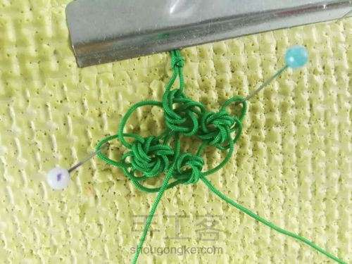 团锦冰花结教程 第21步