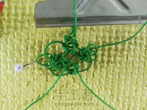 团锦冰花结教程 第23步