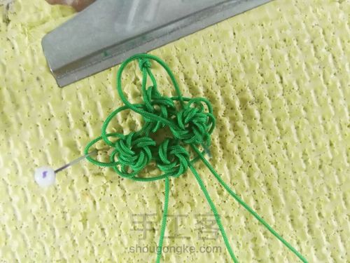 团锦冰花结教程 第27步