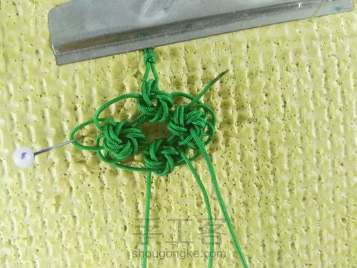 团锦冰花结教程 第28步