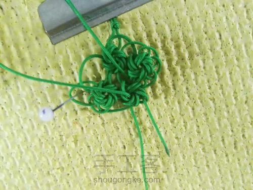 团锦冰花结教程 第32步