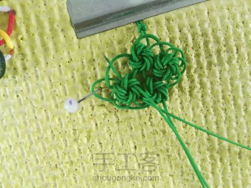 团锦冰花结教程 第34步