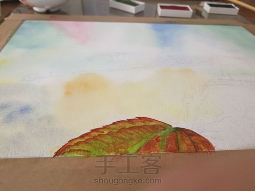 水彩丁丁猫儿 第10步