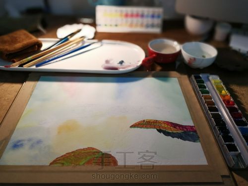 水彩丁丁猫儿 第14步