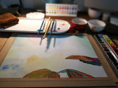 水彩丁丁猫儿 第15步