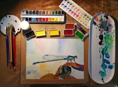 水彩丁丁猫儿 第2步