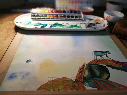 水彩丁丁猫儿 第22步