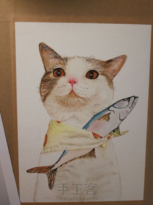 水彩手绘猫咪 第12步