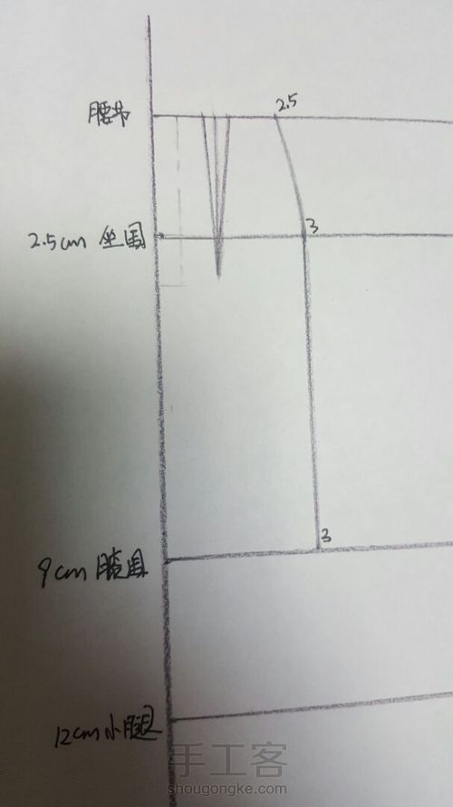 ♀静儿娃衣～ob27基本半裙打版教程 第8步