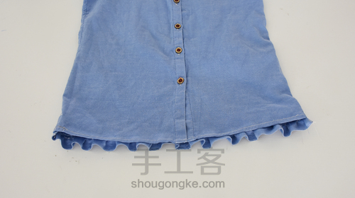 旧衬衫改造围裙，diy围裙 第7步