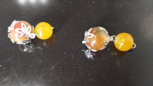 西瓜玉髓古风耳环 第3步