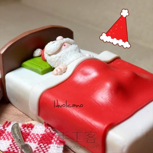 软陶mini圣诞老人翻糖蛋糕 第31步