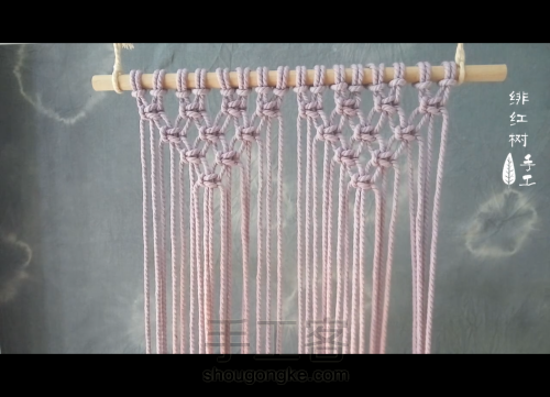 【碎影】 绯红树手工 Macrame编织波希米亚挂毯壁挂 第7步