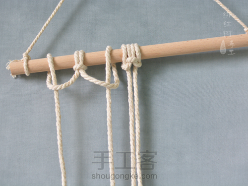 【小婉】Macrame手工编织挂毯壁挂教程 第4步
