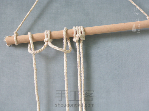 【小婉】Macrame手工编织挂毯壁挂教程 第4步