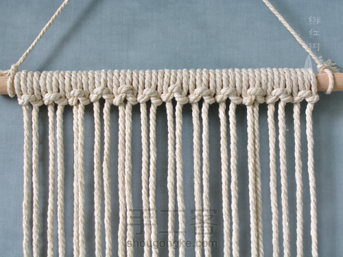 【小婉】Macrame手工编织挂毯壁挂教程 第5步