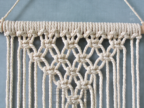 【小婉】Macrame手工编织挂毯壁挂教程 第8步