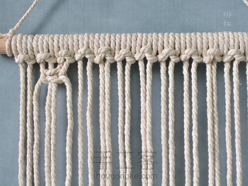 【小婉】Macrame手工编织挂毯壁挂教程 第6步