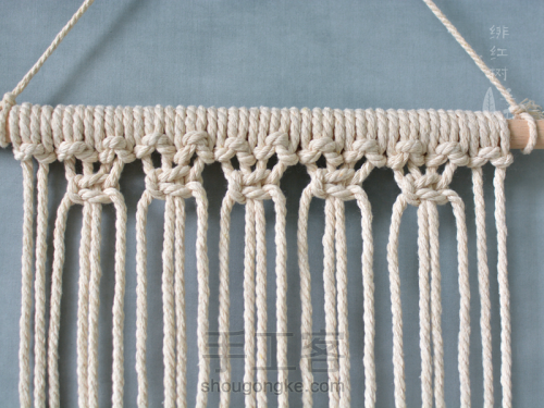 【小婉】Macrame手工编织挂毯壁挂教程 第7步