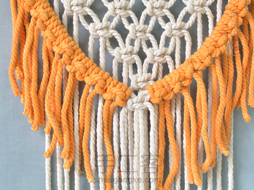 【小婉】Macrame手工编织挂毯壁挂教程 第11步