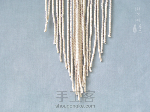 【小婉】Macrame手工编织挂毯壁挂教程 第13步