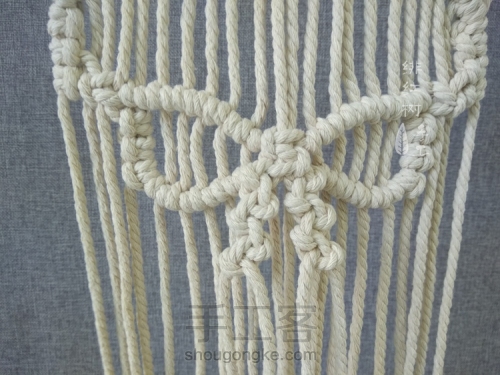 【小骷髅】北欧风Macrame编织挂毯挂饰（进阶教程） 第18步