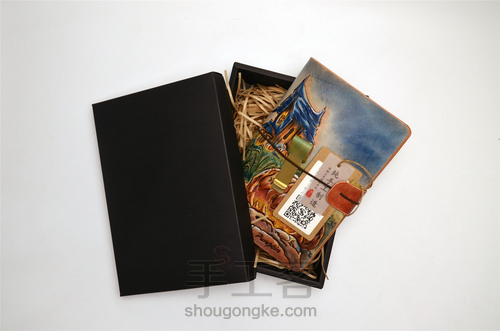 【万圣节南瓜】皮雕记事本笔记本 第23步