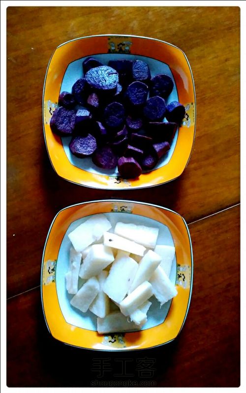 紫薯淮山糕 第1步