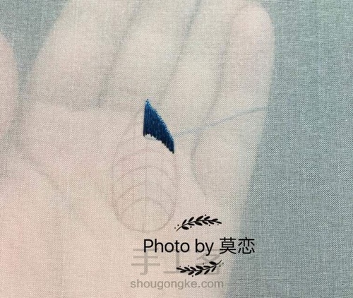 木梳套针法图解步骤 第3步