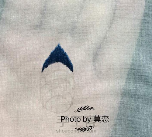 木梳套针法图解步骤 第4步