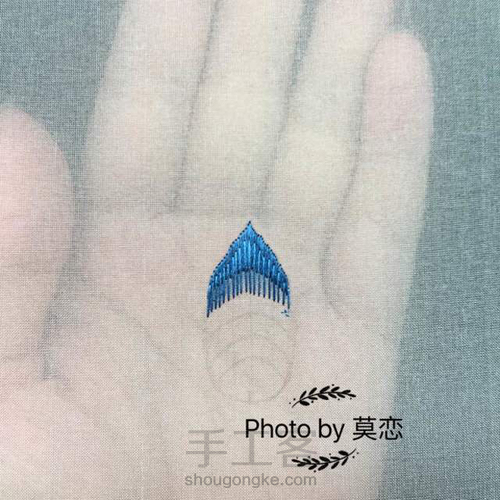 木梳套针法图解步骤 第5步