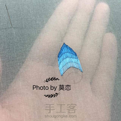 木梳套针法图解步骤 第7步