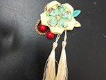 和风双色碎花流苏发饰