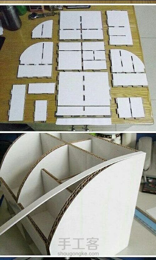 前两天在网上看改造旧快递盒，动手开干 第3步