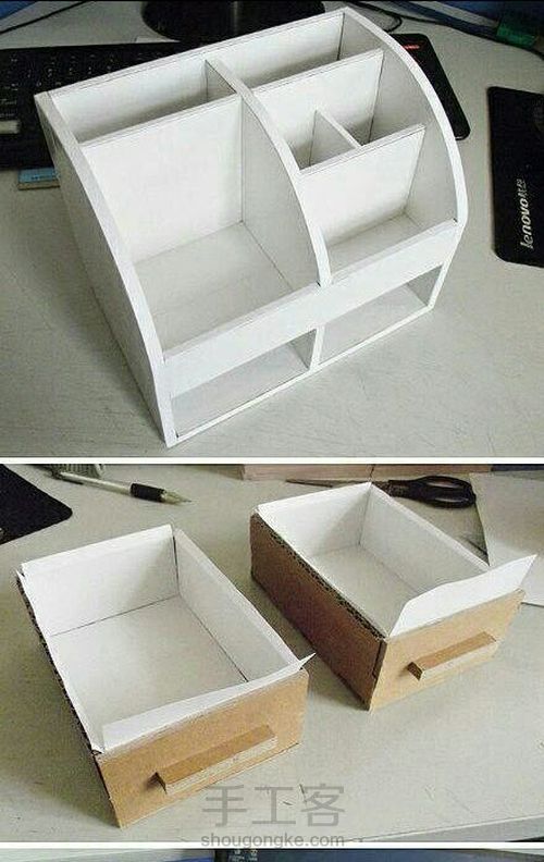 前两天在网上看改造旧快递盒，动手开干 第4步