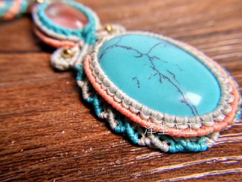 复古花边双石头吊坠 第5步