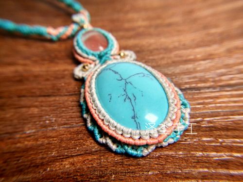 复古花边双石头吊坠 第85步