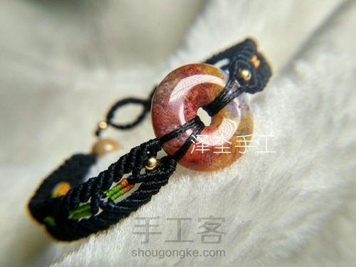 珊瑚玉平安扣手链 男女通用款 第36步