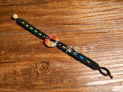 珊瑚玉平安扣手链 男女通用款 第37步