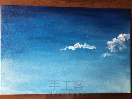 蓝天白云 第2步