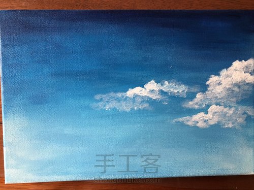 蓝天白云 第3步