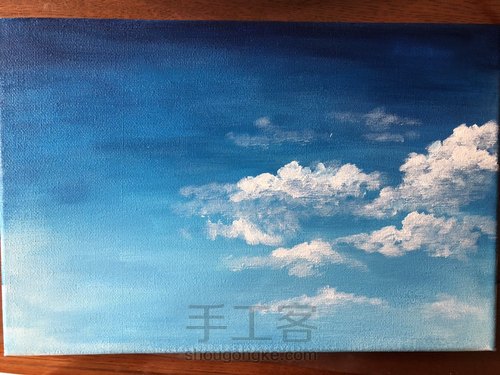 蓝天白云 第4步