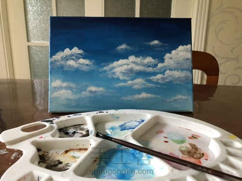 蓝天白云 第6步