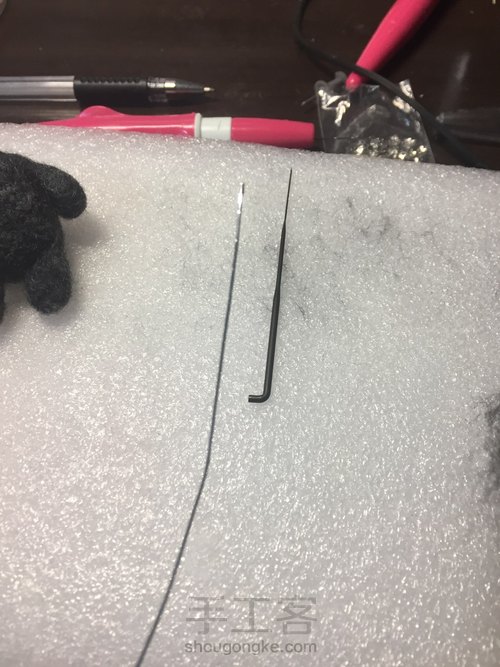 羊毛毡入门新手教程之兔子先生 第13步