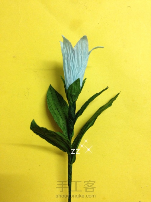 皱纹纸龙胆花制作方法 第10步
