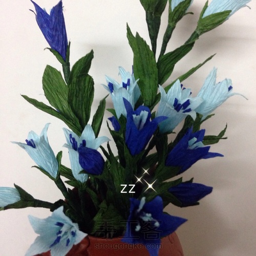 皱纹纸龙胆花制作方法 第15步