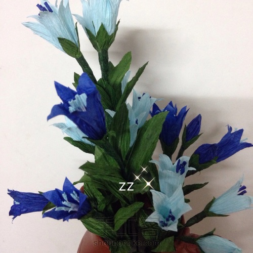 皱纹纸龙胆花制作方法 第16步